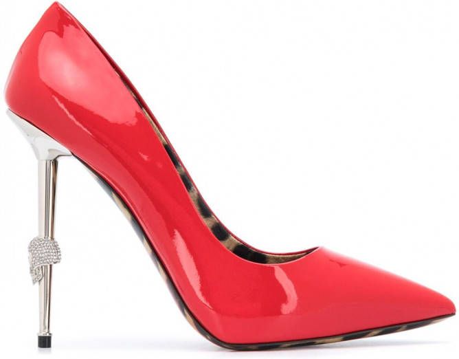 Philipp Plein Pumps met puntige neus Rood