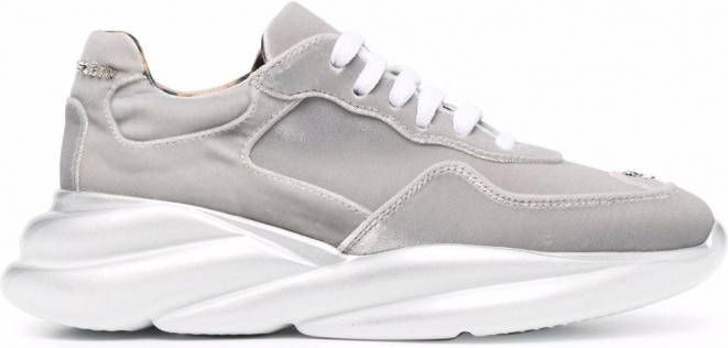 Philipp Plein Runner fluwelen sneakers Zilver