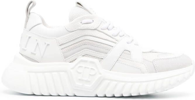Philipp Plein Runner sneakers met kristal Wit