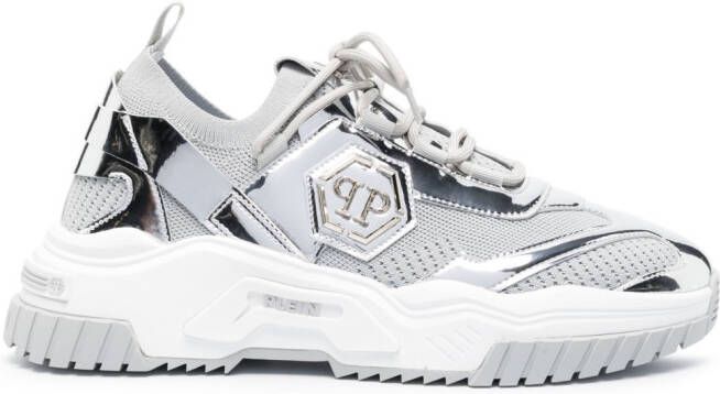 Philipp Plein Predator low-top sneakers Zilver