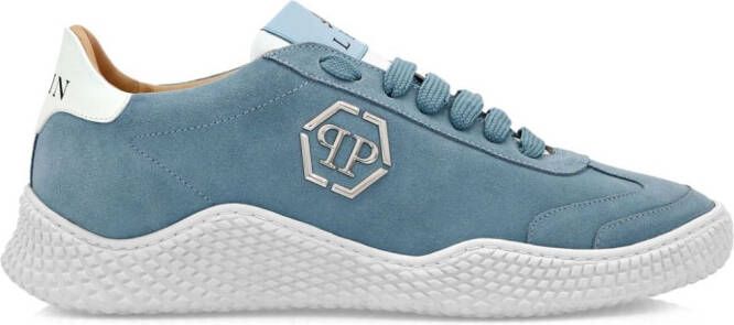 Philipp Plein Runner suède sneakers Blauw