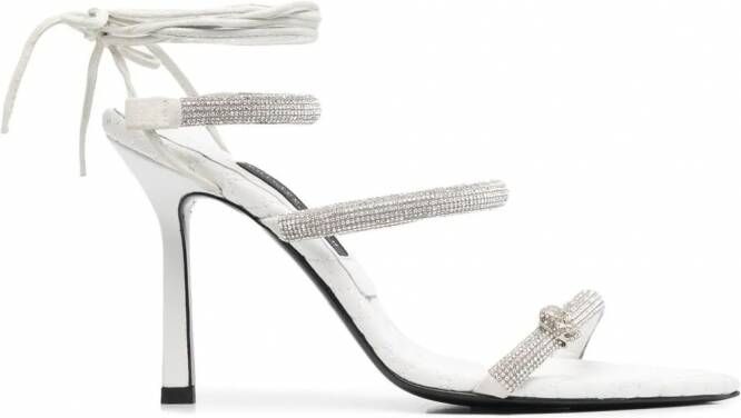 Philipp Plein Sandalen met bandjes Wit