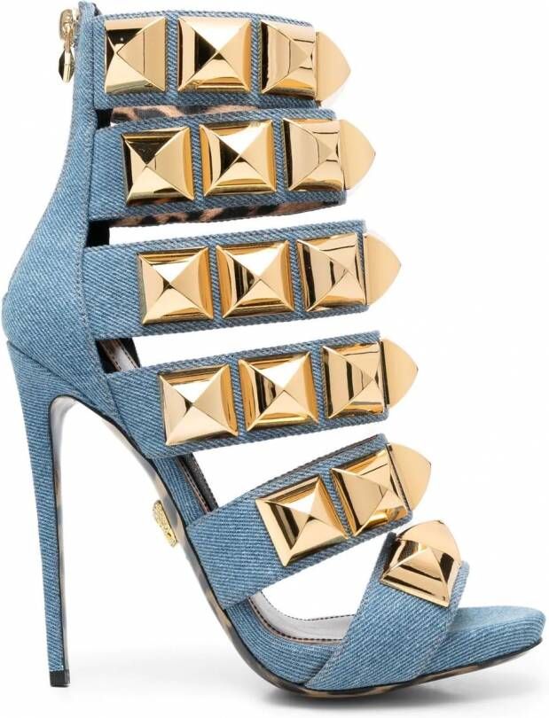 Philipp Plein Sandalen met studs Blauw