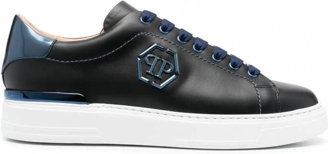 Philipp Plein Hexagon sneakers met logoplakkaat Blauw