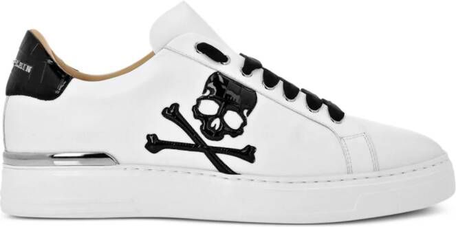 Philipp Plein Skull&Bones low-top sneakers Wit
