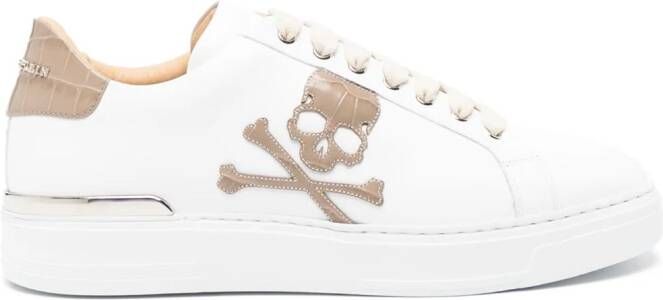 Philipp Plein Leren sneakers Wit
