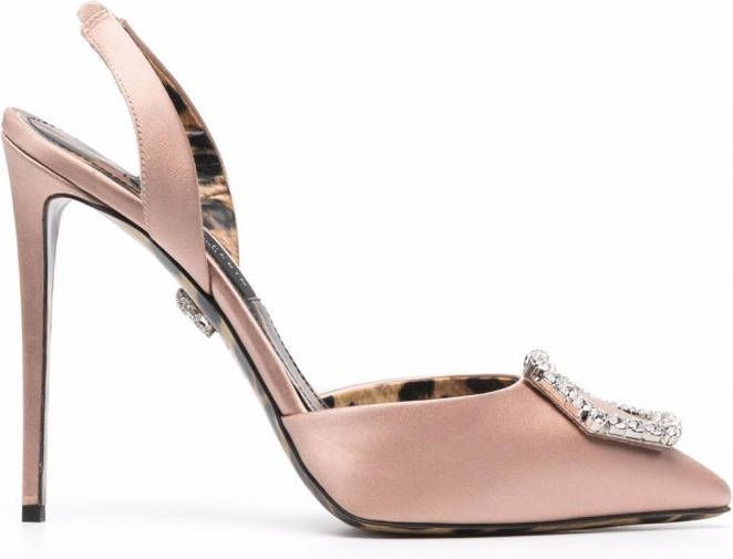 Philipp Plein Slingback pumps met hoge hak Beige