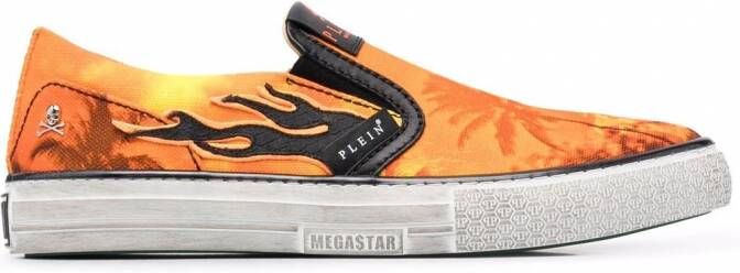 Philipp Plein Slip-on sneakers Oranje