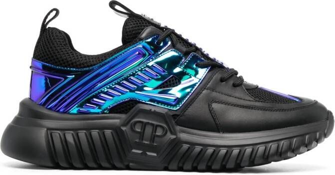 Philipp Plein Sneakers met holografisch effect Zwart