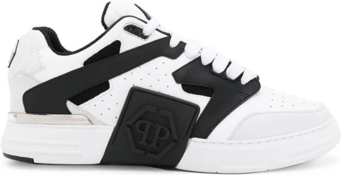 Philipp Plein Sneakers met logo-reliëf Wit