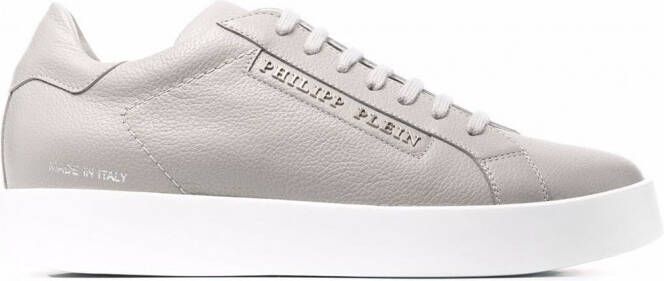 Philipp Plein Sneakers met logoplakkaat Grijs