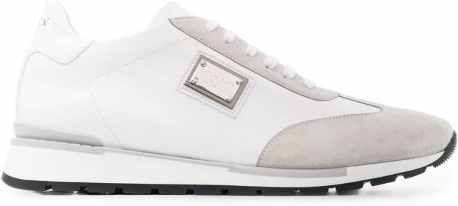 Philipp Plein Sneakers met logoplakkaat Wit