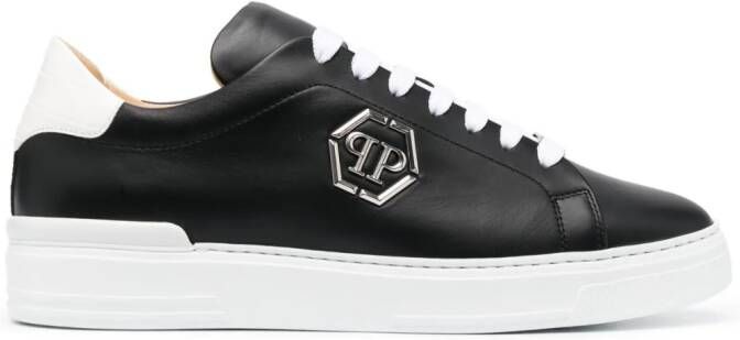 Philipp Plein Sneakers met logoplakkaat Zwart