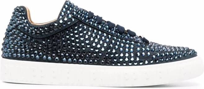 Philipp Plein Sneakers met stras Blauw