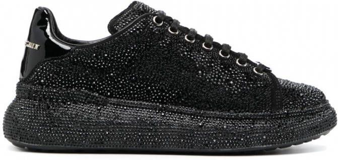 Philipp Plein Sneakers verfraaid met kristallen Zwart