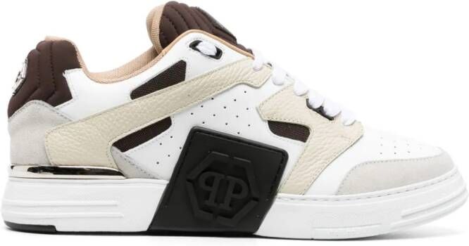 Philipp Plein Phantom Street leren sneakers Wit