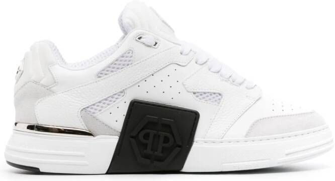 Philipp Plein Phantom Street leren sneakers Wit