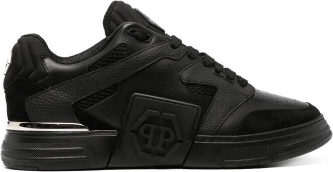 Philipp Plein Phantom Street leren sneakers Zwart