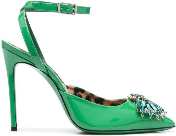 Philipp Plein Vernice pumps verfraaid met kristallen Groen