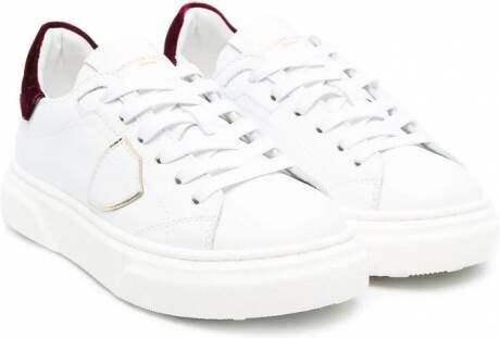 Philippe Model Kids Sneakers met contrasterende hak Wit