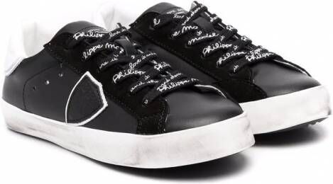 Philippe Model Kids Sneakers met logopatch Zwart