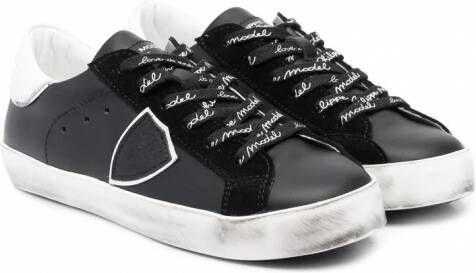 Philippe Model Kids Sneakers met logoprint Zwart