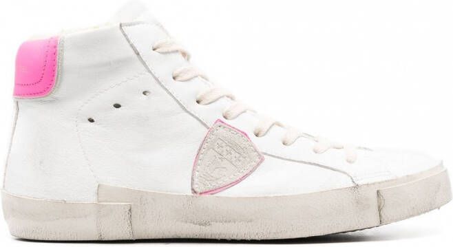 Philippe Model Paris High-top sneakers met logopatch Wit