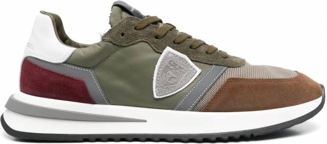 Philippe Model Paris Mondial sneakers met colourblocking Groen