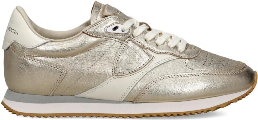 Philippe Model Paris Belville geperforeerde low-top sneakers Goud