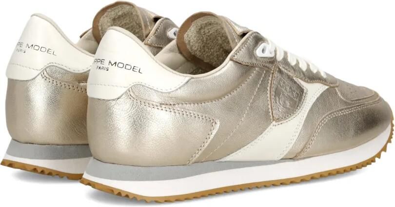 Philippe Model Paris Belville geperforeerde low-top sneakers Goud - Foto 4