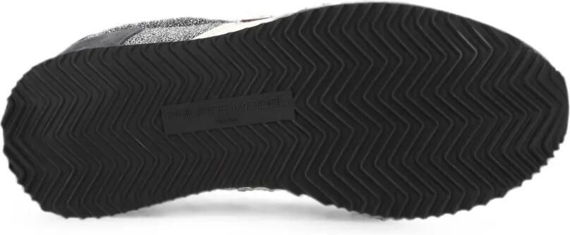 Philippe Model Paris Belville leren sneakers met glitters Grijs - Foto 4