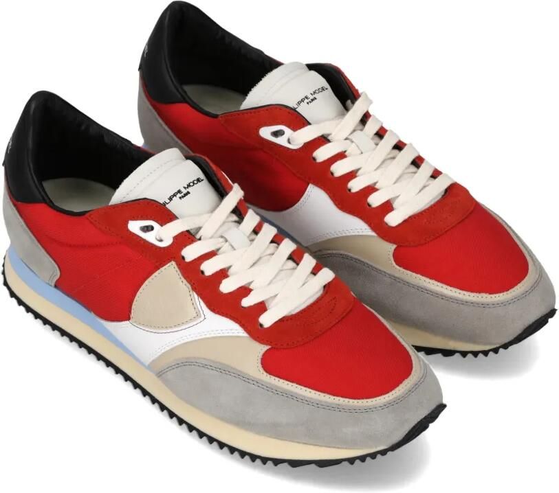 Philippe Model Paris Blville low-top sneakers met vlakken Rood - Foto 3