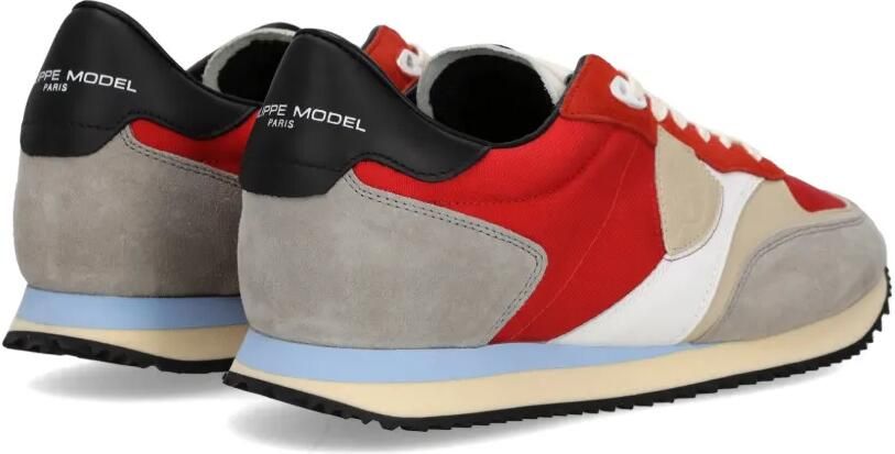 Philippe Model Paris Blville low-top sneakers met vlakken Rood - Foto 4