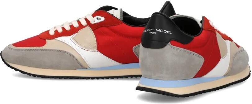 Philippe Model Paris Blville low-top sneakers met vlakken Rood - Foto 5