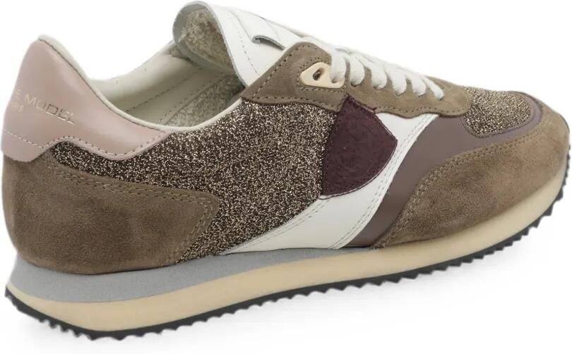 Philippe Model Paris Blville sneakers met glitters Bruin - Foto 2