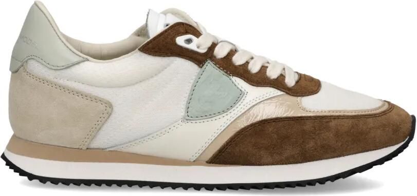 Philippe Model Paris Blville sneakers met suède vlak Wit