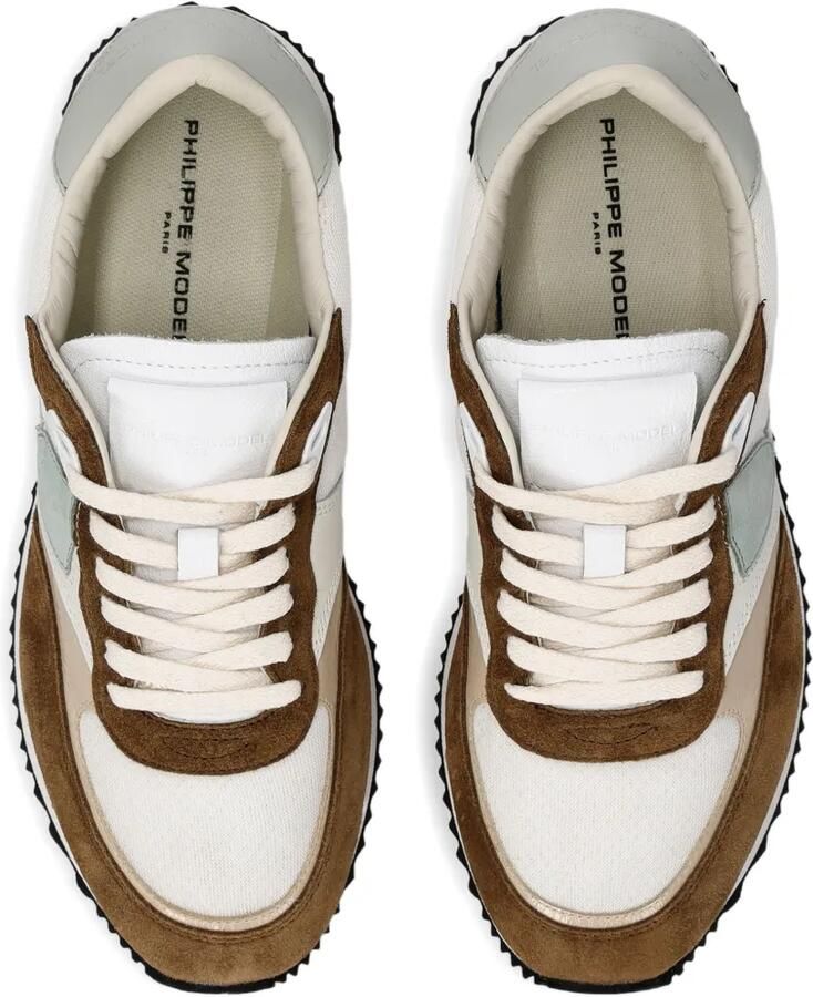 Philippe Model Paris Blville sneakers met suède vlak Wit - Foto 2