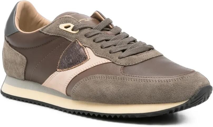 Philippe Model Paris BLVille sneakers met suède vlakken Bruin - Foto 2