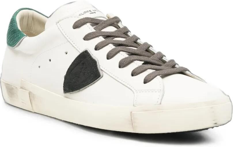 Philippe Model Paris distressed logo-patch sneakers Wit - Foto 2