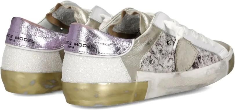 Philippe Model Paris Gerafelde leren sneakers Wit