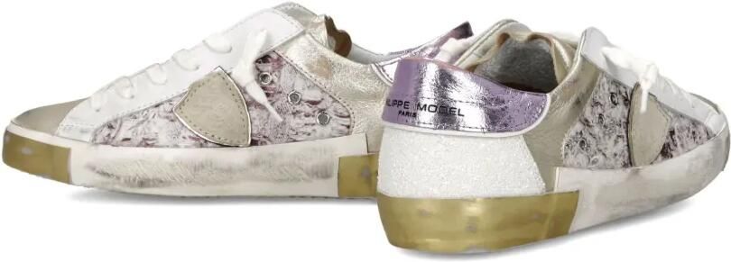 Philippe Model Paris Gerafelde leren sneakers Wit - Foto 3