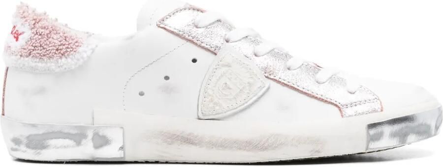 Philippe Model Paris Gerafelde sneakers Wit