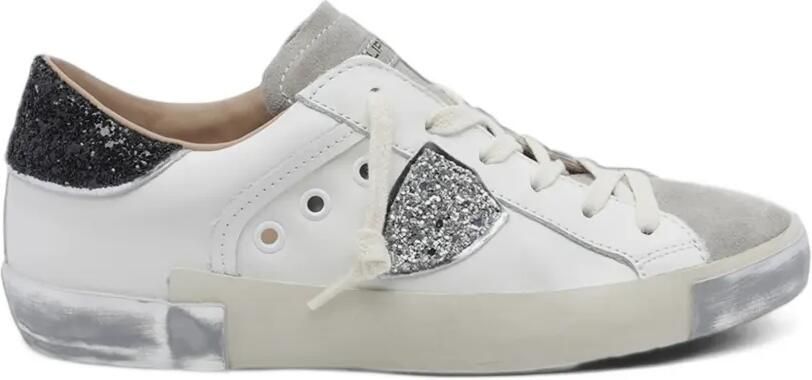 Philippe Model Paris glitter-embellished sneakers Wit