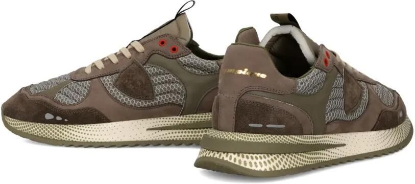 Philippe Model Paris Hardloopsneakers met mesh vlakken Bruin - Foto 4