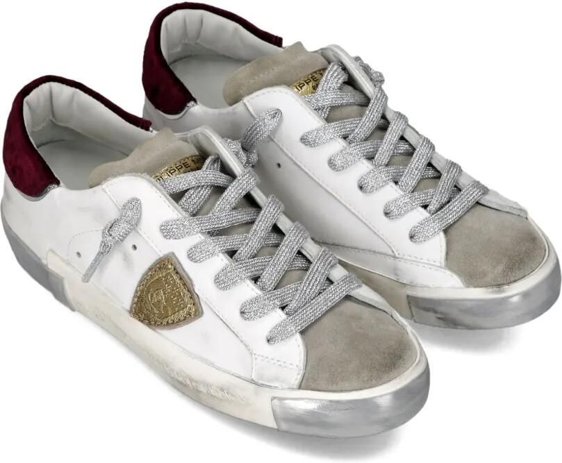 Philippe Model Paris Leren low-top sneakers met gerafeld effect Wit - Foto 3