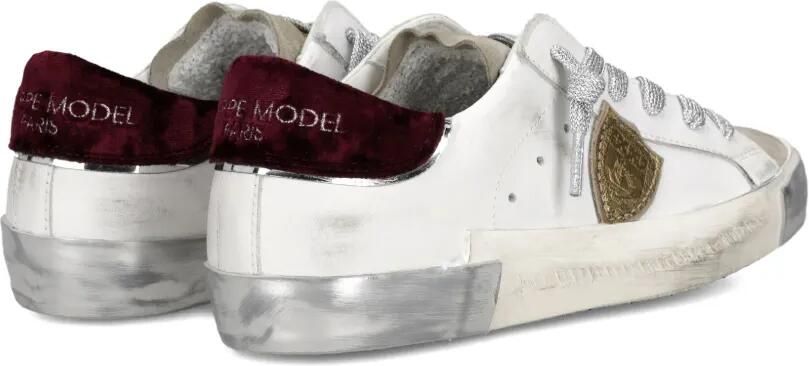 Philippe Model Paris Leren low-top sneakers met gerafeld effect Wit - Foto 4