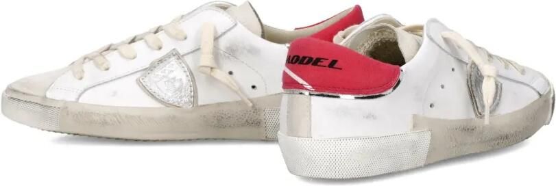 Philippe Model Paris Leren low-top sneakers met gerafeld effect Wit - Foto 5