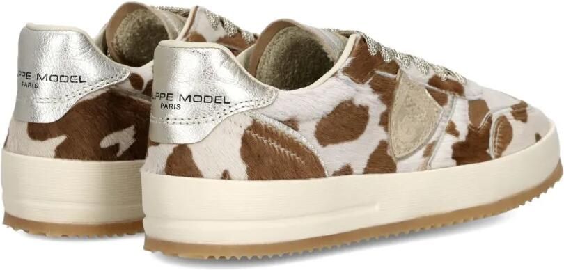 Philippe Model Paris Leren sneakers met koeienprint Wit - Foto 3