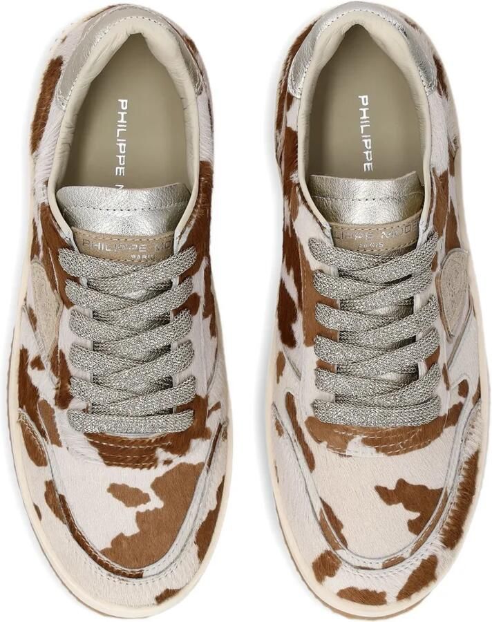 Philippe Model Paris Leren sneakers met koeienprint Wit - Foto 2