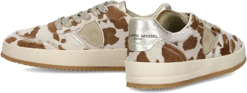 Philippe Model Paris Leren sneakers met koeienprint Wit - Foto 4